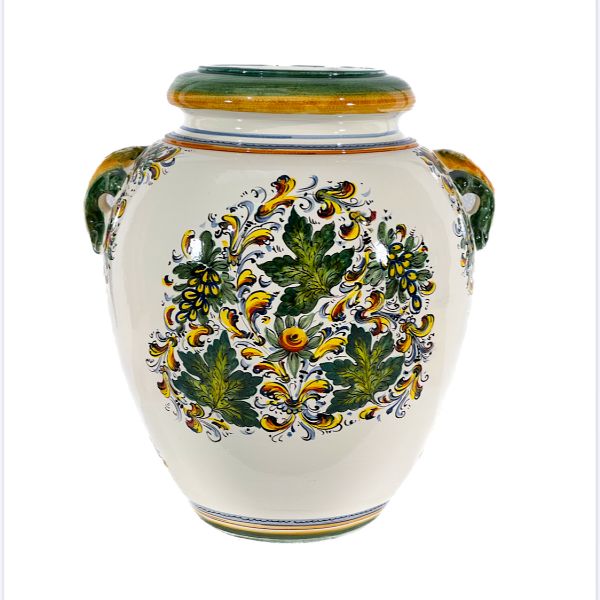 ACC101C 60 - Jar pattern cafaggiolo colours (coat of arms of San Gimignano) cm.60H
